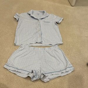 Roller rabbit blue strips pj set